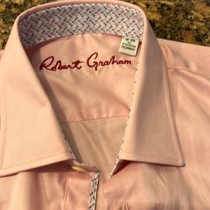 Robert Graham boys flip cuff button-up blue printed shirt